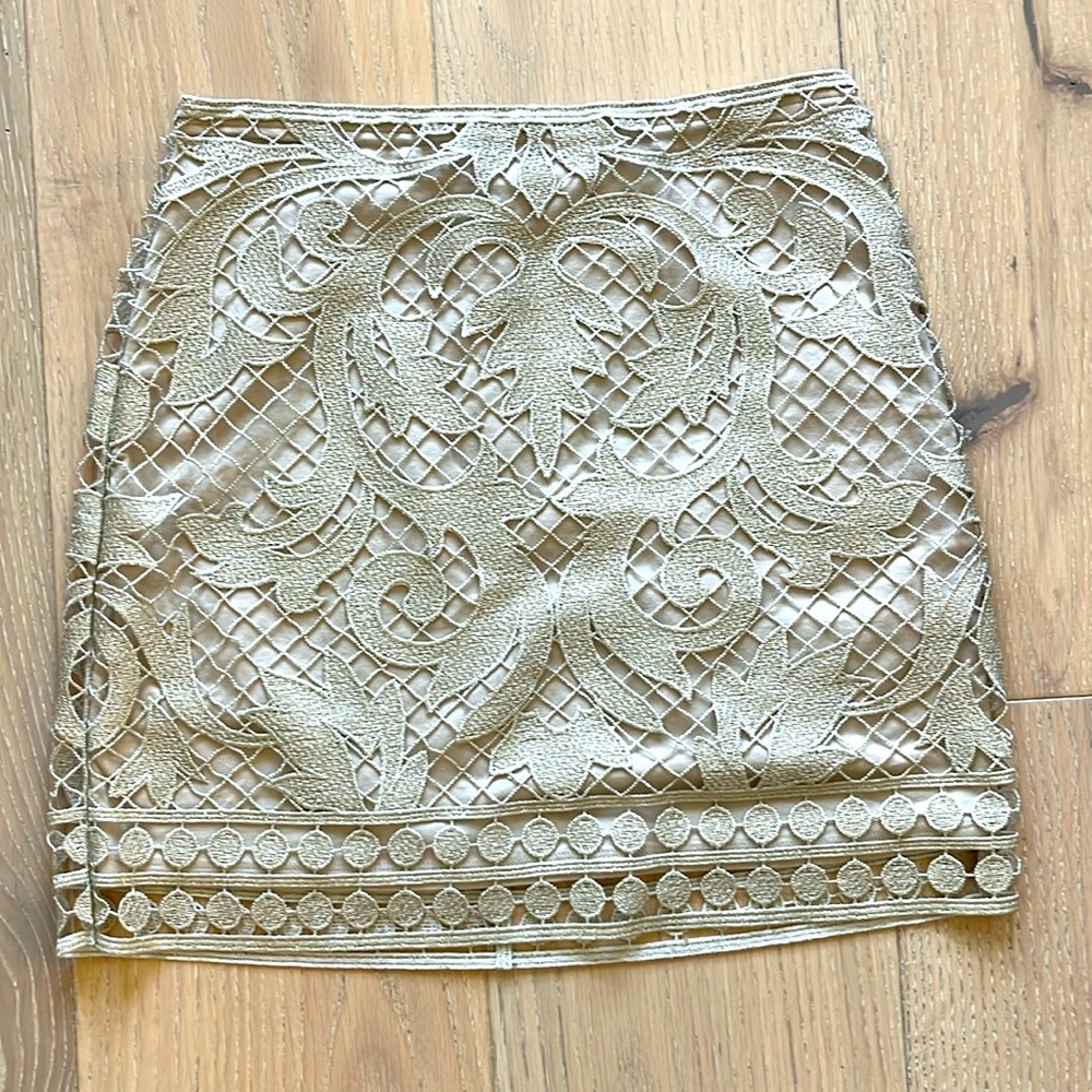 EXPRESS Gold Party Skirt
